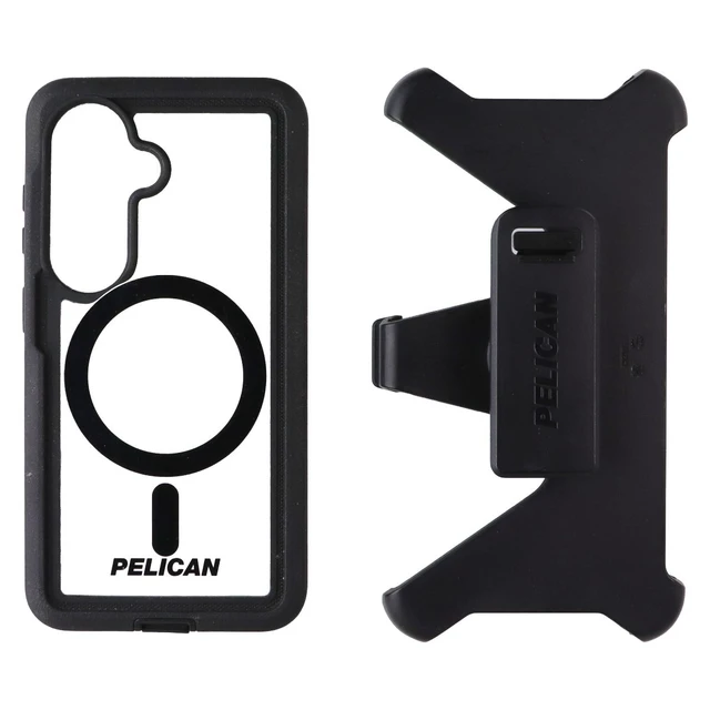 Alt view image 5 of 6 - Pelican Voyager Case + Holster for MagSafe for Samsung Galaxy S26 - Black/Clear