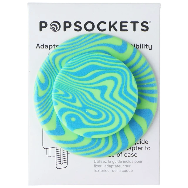 Alt view image 2 of 3 - PopSockets Magnetic Phone Grip and Stand for MagSafe - Swirl Oasis Keylime