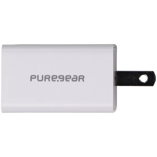 Alt view image 3 of 4 - PureGear 25-Watt LightSpeed Wall Charger with Single USB-C Port - White