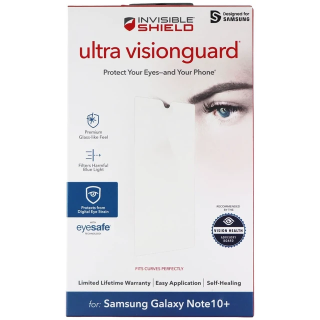 Alt view image 4 of 4 - ZAGG InvisibleShield Ultra VisionGuard - Protect Your Eyes and Your Phone - Made for Samsung Note 10+ - Case Friendly Screen Protection