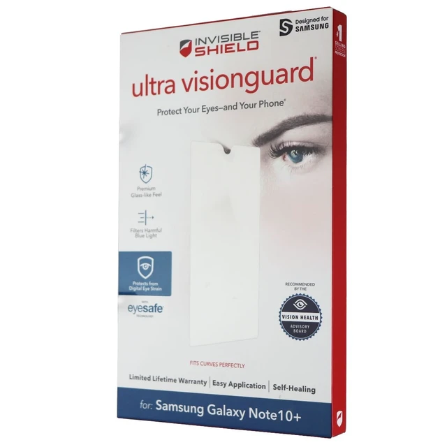 Alt view image 3 of 4 - ZAGG InvisibleShield Ultra VisionGuard - Protect Your Eyes and Your Phone - Made for Samsung Note 10+ - Case Friendly Screen Protection