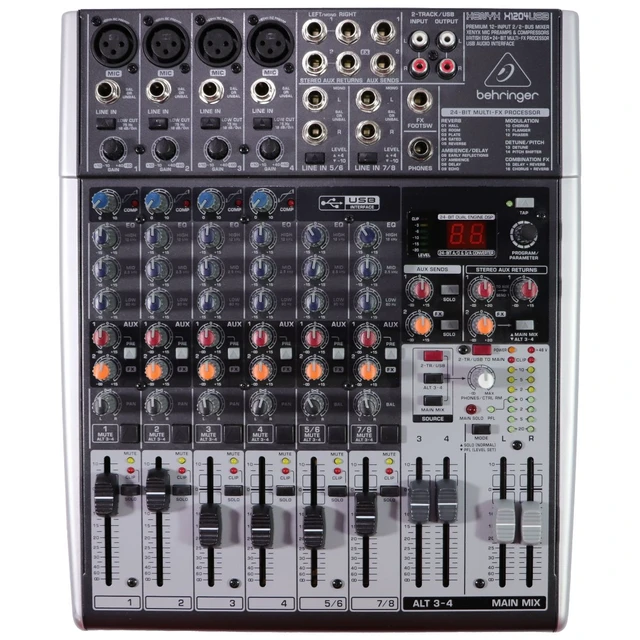 Alt view image 3 of 4 - Behringer Xenyx (X1204USB) 12-Input 2/2-Bus Mixer
