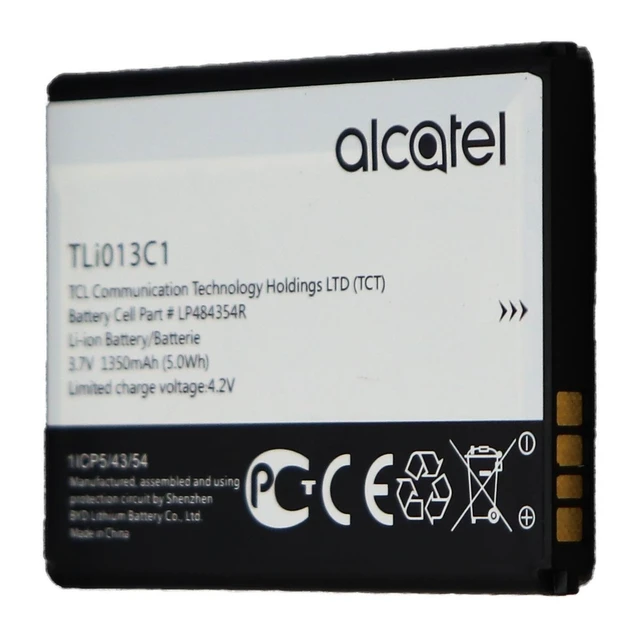 Alt view image 2 of 3 - Alcatel OEM Rechargeable Battery (3.7V) 1350mAh (TLi013C1)