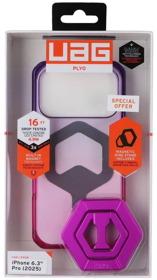 Main image of UAG Plyo MagSafe Case w/ Stand for Apple iPhone 17 Pro - Purple/Pink Ombre
