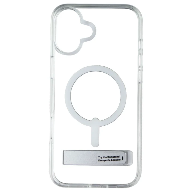 Alt view image 2 of 3 - ZAGG Crystal Palace Snap Kickstand Case for MagSafe for iPhone 16 Plus - Clear