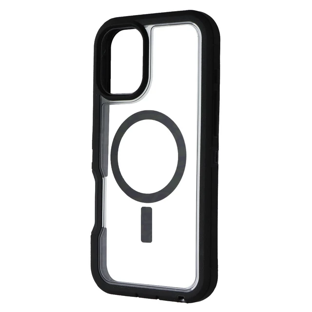 Alt view image 2 of 3 - OtterBox Defender Pro XT for MagSafe for Apple iPhone 16 Plus - Clear / Black