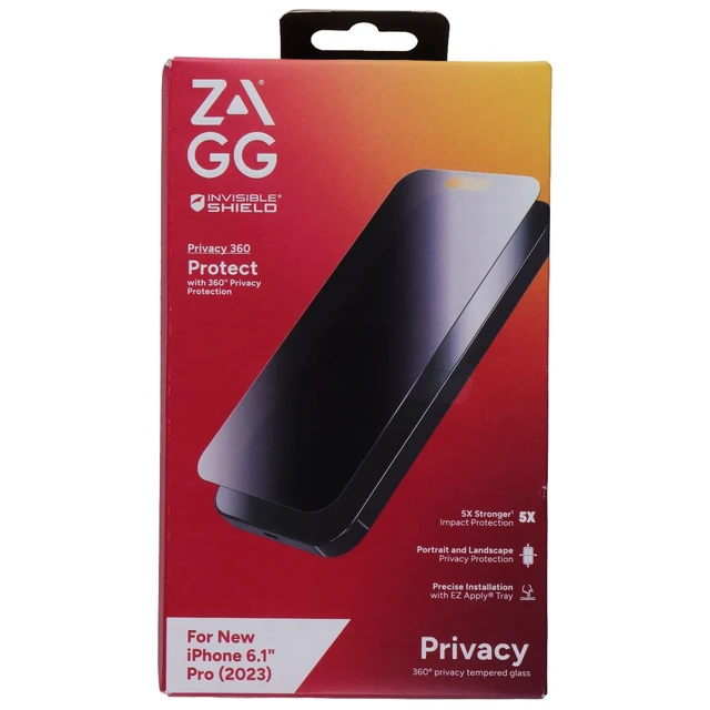 Alt view image 2 of 2 - ZAGG Invisible Shield Privacy 360 Protect Screen Protector for iPhone 15 Pro