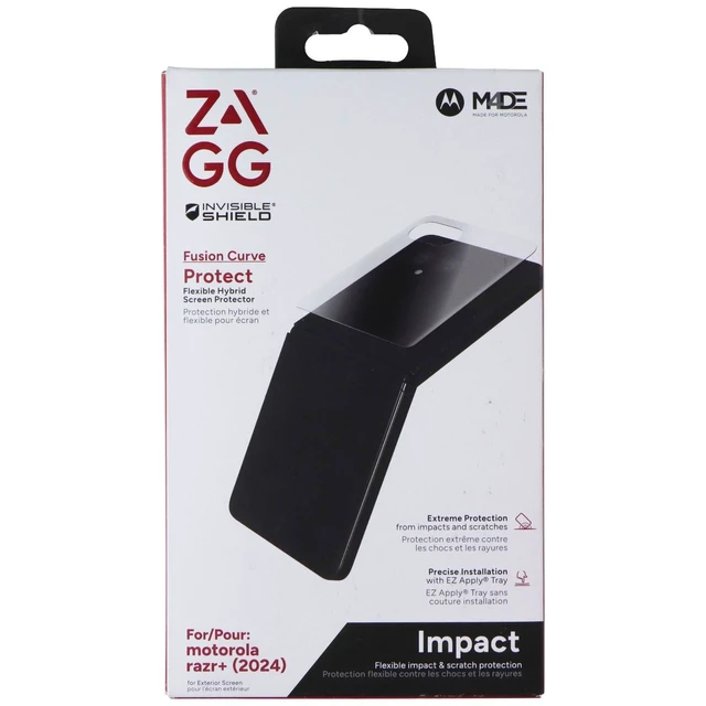 Alt view image 2 of 3 - ZAGG Invisible Shield Fusion Curve Screen Protector Motorola Razr+2024