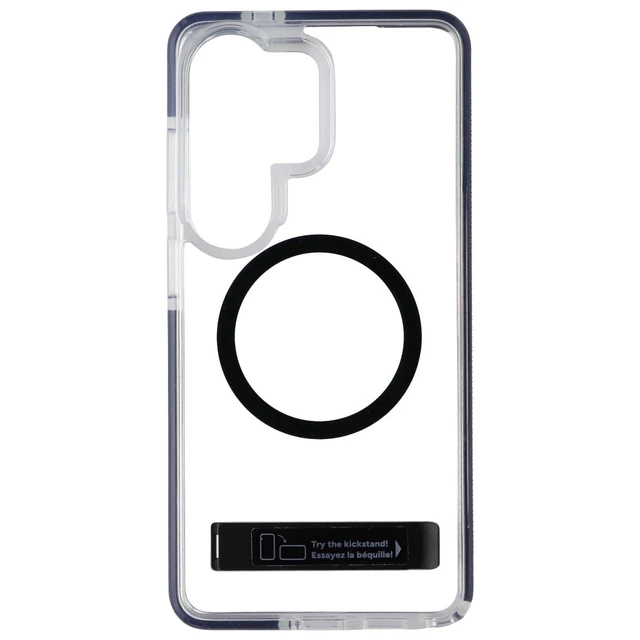 Alt view image 2 of 3 - ZAGG Santa Cruz Snap Magnetic Kickstand Case for Galaxy S26 Ultra - Clear/Black