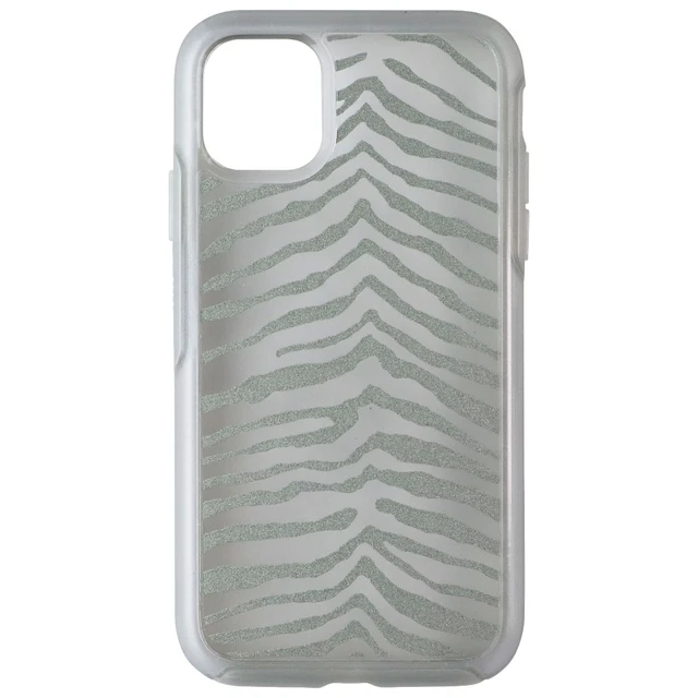 Alt view image 2 of 3 - OtterBox Symmetry Clear Series Case for Apple iPhone 11 - Zebra Silver