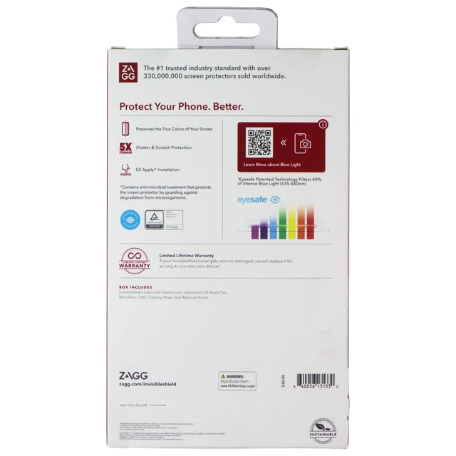 Alt view image 2 of 2 - ZAGG Invisible Shield Glass Elite VisionGuard for Apple iPhone 12 Pro Max