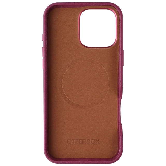 Alt view image 3 of 3 - OtterBox Symmetry Cactus Leather MagSafe Case for iPhone 16 Pro Max - Foxberry