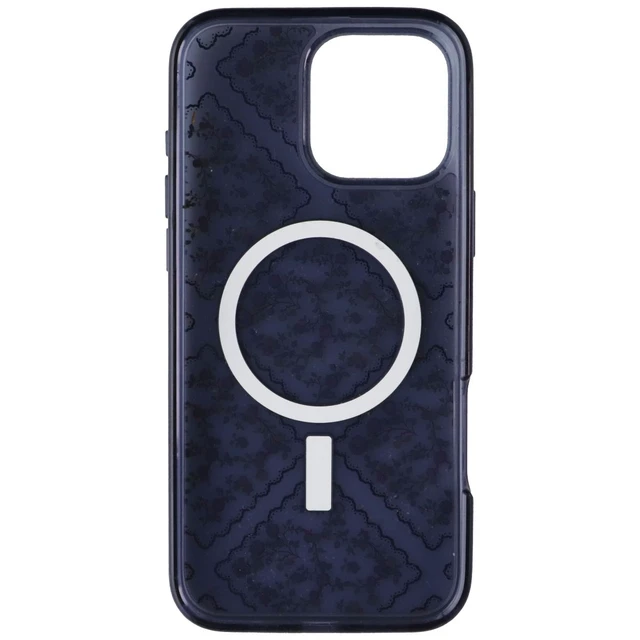 Alt view image 3 of 3 - OtterBox Symmetry Clear MagSafe Case for iPhone 16 Pro Max - Floral Romance Blue