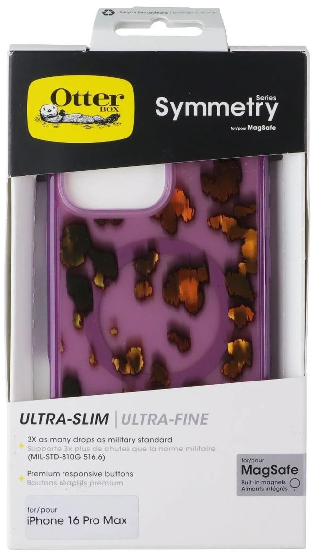Main image of OtterBox Symmetry MagSafe Case for Apple iPhone 16 Pro Max - Leopard Shift Pink