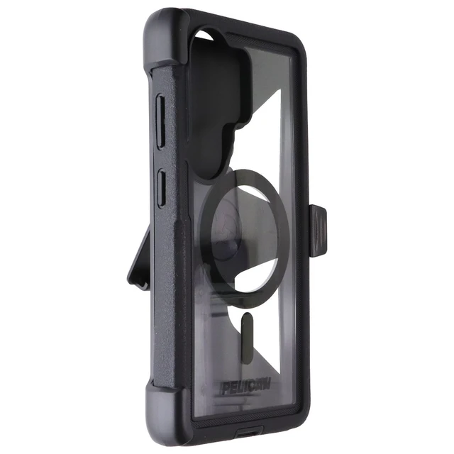 Alt view image 2 of 5 - Pelican Voyager Case + Holster for MagSafe for Galaxy S26 Ultra - Black/Clear