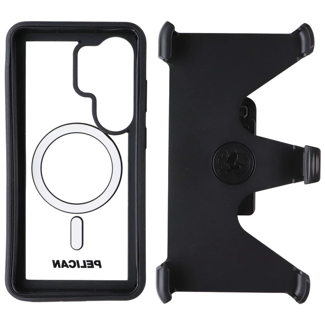 Alt view image 5 of 5 - Pelican Voyager Case + Holster for MagSafe for Galaxy S26 Ultra - Black/Clear