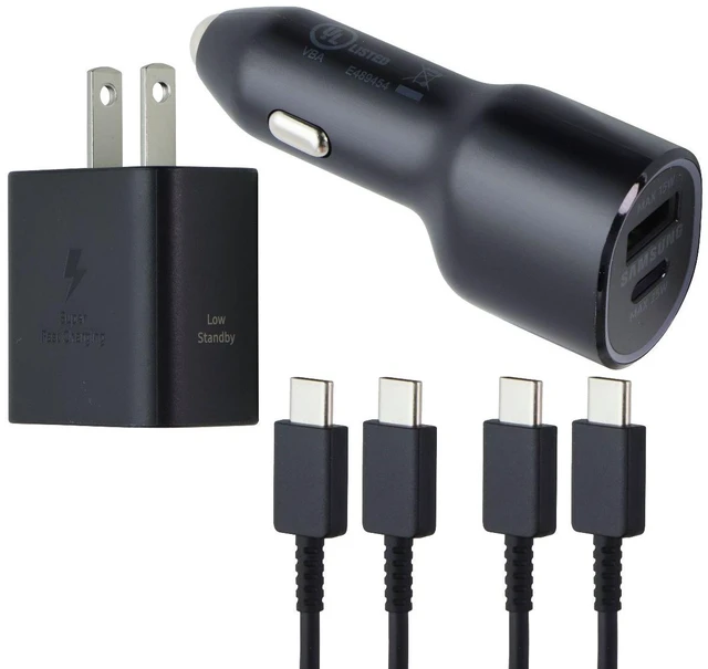 Main image of Samsung Ultimate Bundle (USB-C) (40W Car) + (25W Wall) + 2 Cables - Black