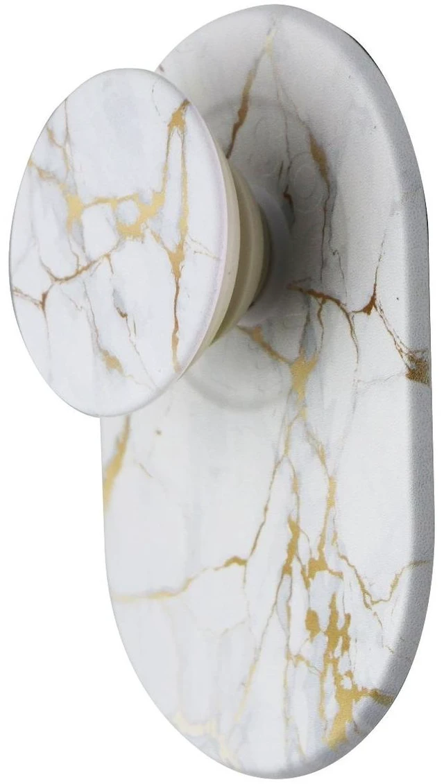 Alt view image 2 of 2 - PopSockets MagSafe Swappable PopGrip and Stand - Gold Lutz Marble
