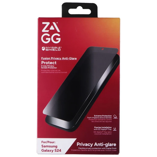 Alt view image 3 of 3 - ZAGG Invisible Shield Fusion Privacy Anti-Glare Screen Protector for Galaxy S24