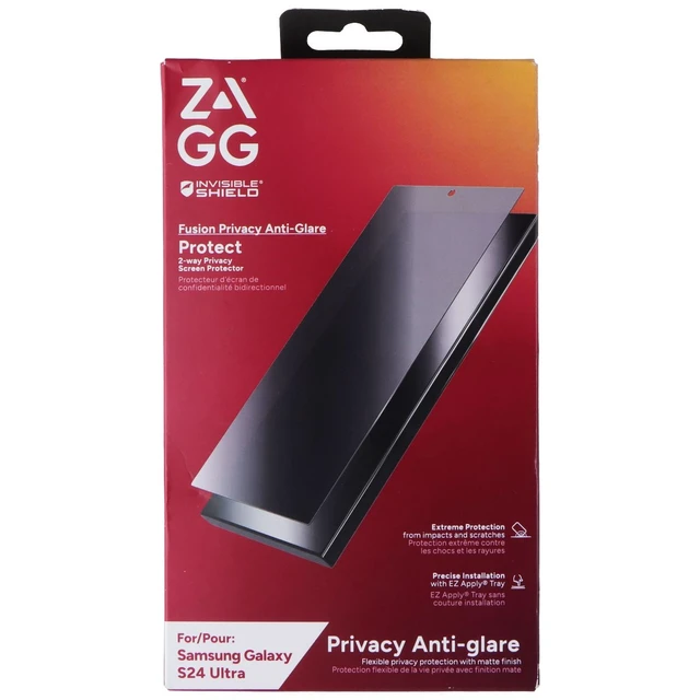 Alt view image 2 of 2 - ZAGG Invisible Shield Fusion Privacy Anti-Glare Protector for Galaxy S24 Ultra