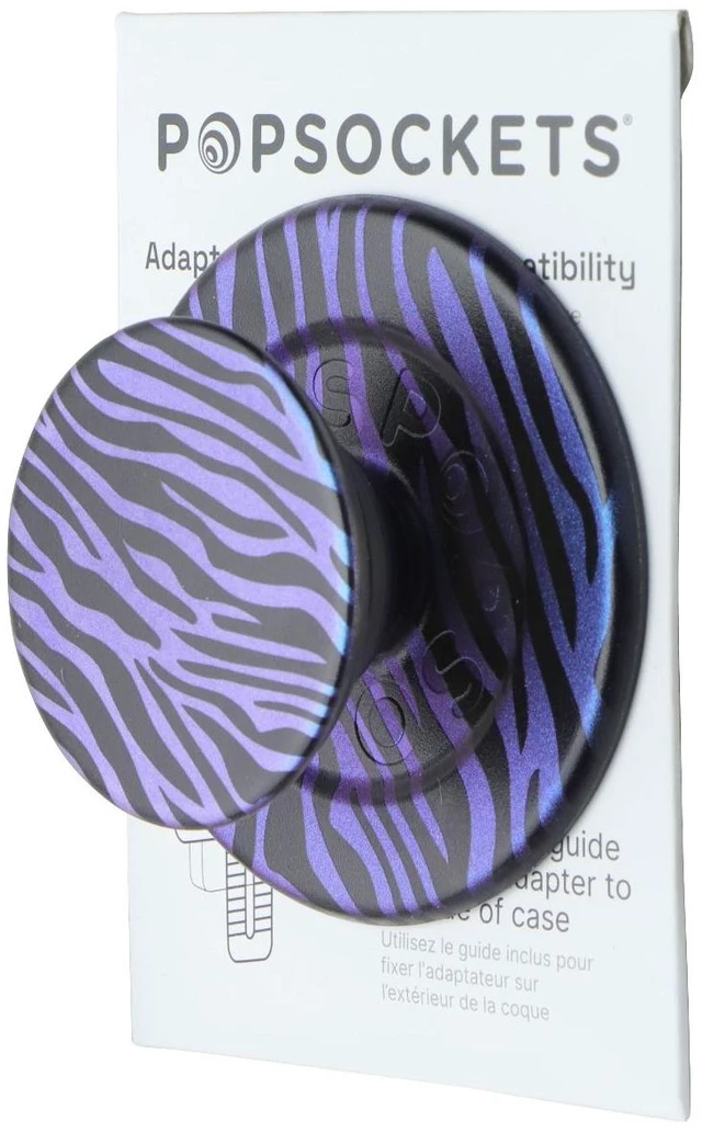Alt view image 2 of 3 - PopSockets Magnetic Phone Grip and Stand for MagSafe - Zed (Blue Zebra)
