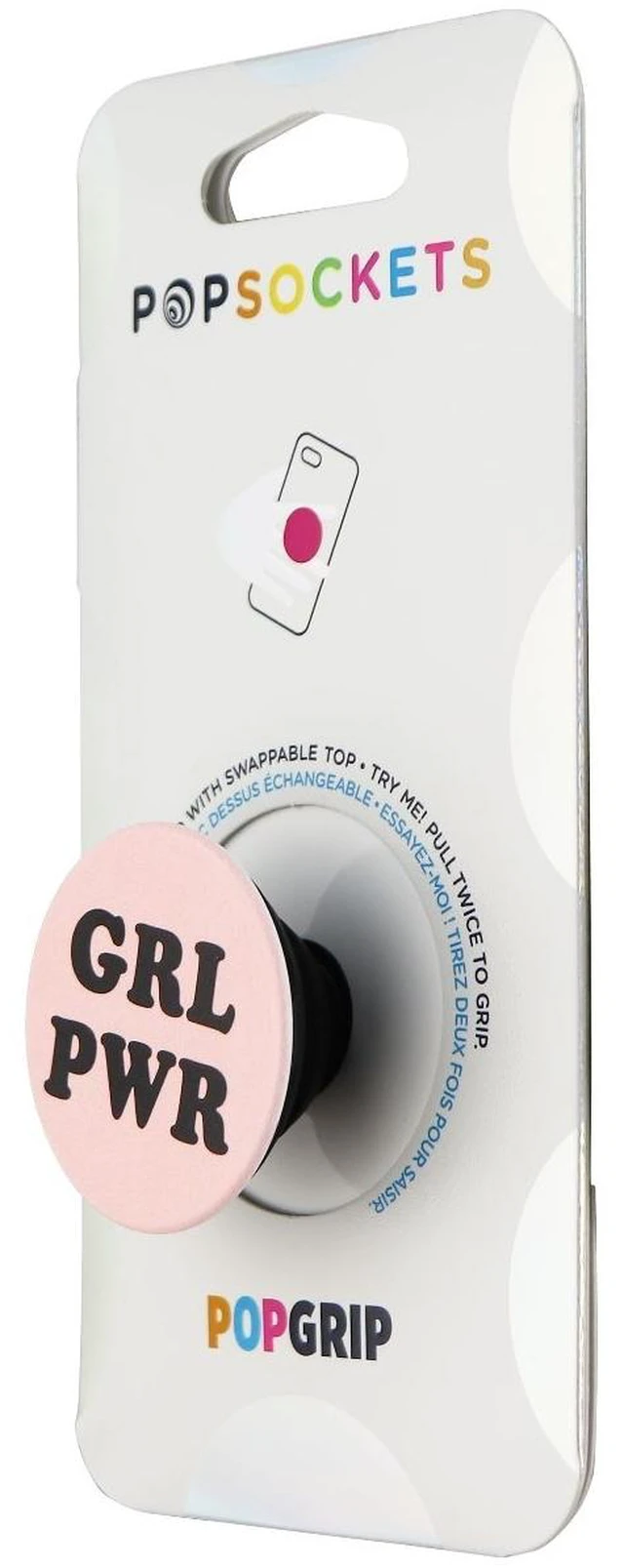 Main image of PopSockets: PopGrip with Swappable Top for Phones and Tablets - GRL PWR / Pink