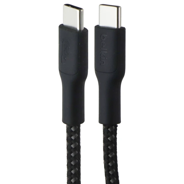 Alt view image 2 of 3 - Belkin BoostCharge 60W 9.9 Foot USB-C to USB-C Braided Cable - Black