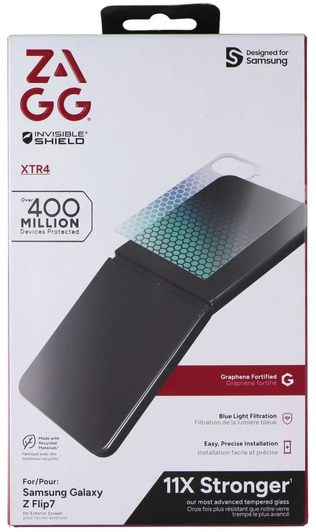 Main image of ZAGG InvisibleShield XTR4 Screen Protector for Samsung Galaxy Flip7 (Back)