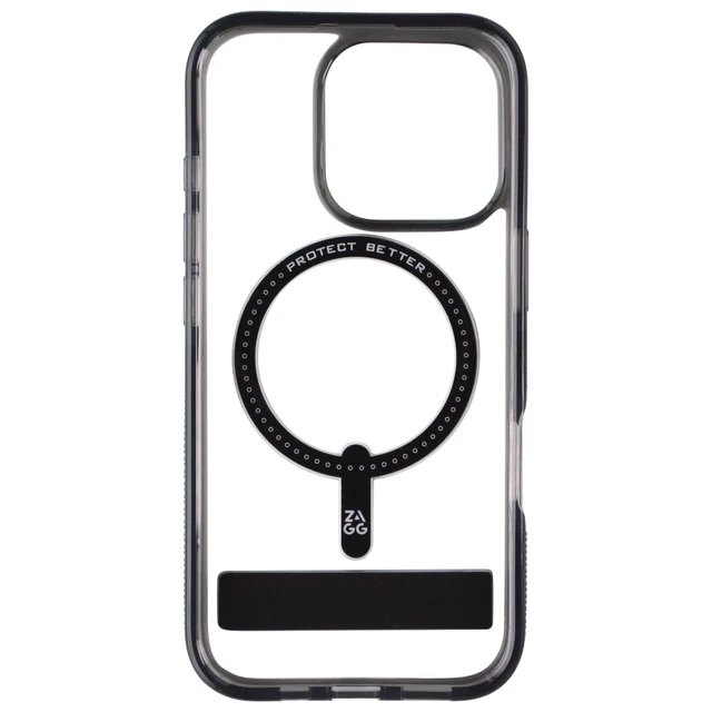 Alt view image 3 of 3 - ZAGG Santa Cruz Snap Kickstand Case for MagSafe for Apple iPhone 16 Pro - Black