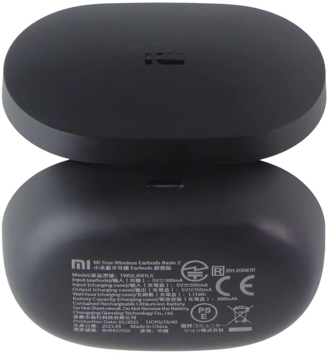 Alt view image 6 of 6 - Xiaomi Mi True Wireless Earbuds Basic 2 - Black (BHR4272GL)