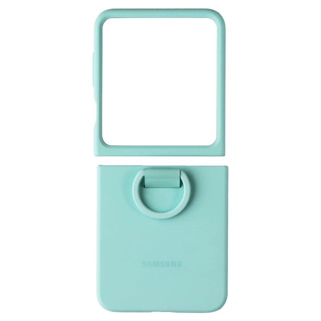 Alt view image 2 of 3 - Samsung Official Silicone Case with Ring for Galaxy Z Flip7 FE/Z Flip6 - Mint