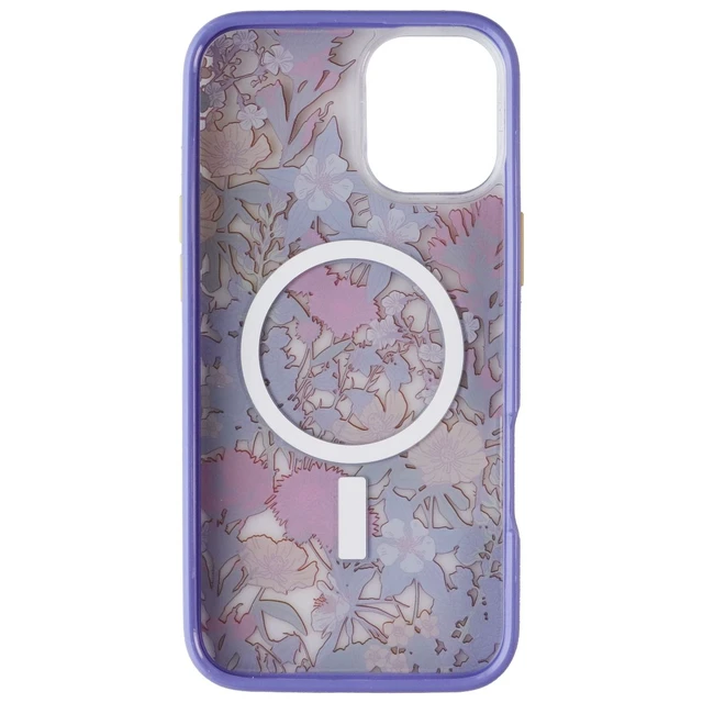 Alt view image 3 of 3 - OtterBox Symmetry Series Case for MagSafe for iPhone 16 Plus - Floral Purple