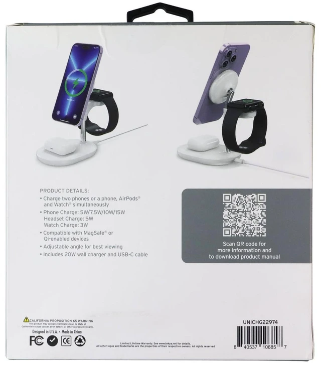 Alt view image 6 of 6 - TekYa QiTek Magstand Max Magnetic Charging Stand for Smartphones & Watches