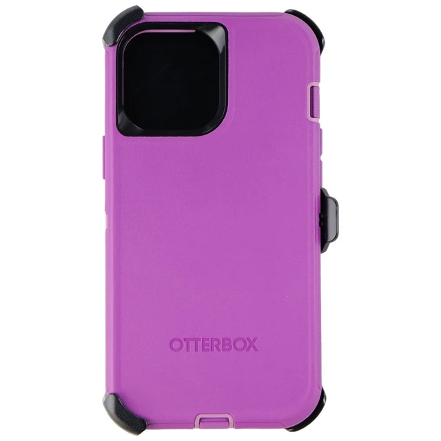 Alt view image 3 of 4 - OtterBox Defender Case & Holster for Apple iPhone 13 Pro Max - Happy Purple