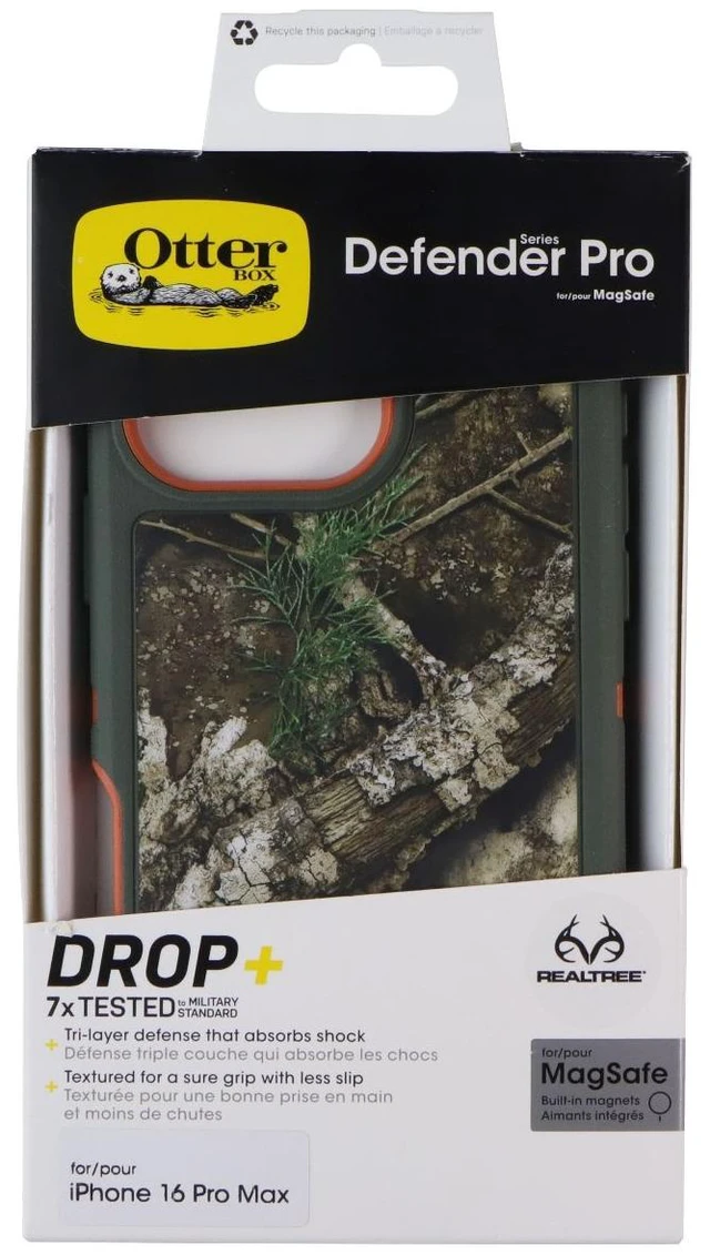 Alt view image 5 of 6 - OtterBox Defender Pro Case for MagSafe for Apple iPhone 16 Pro Max - Realtree