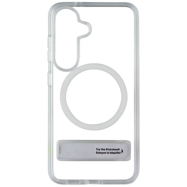 Alt view image 2 of 3 - ZAGG Crystal Palace Snap Magnetic Kickstand Case for Samsung Galaxy S25 - Clear