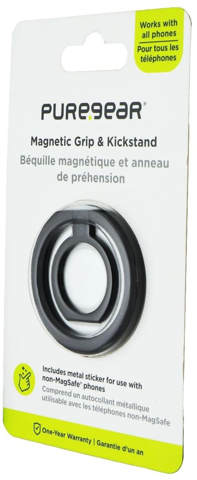 Main image of PureGear Magnetic Grip and Kickstand for Mobile Devices - Black