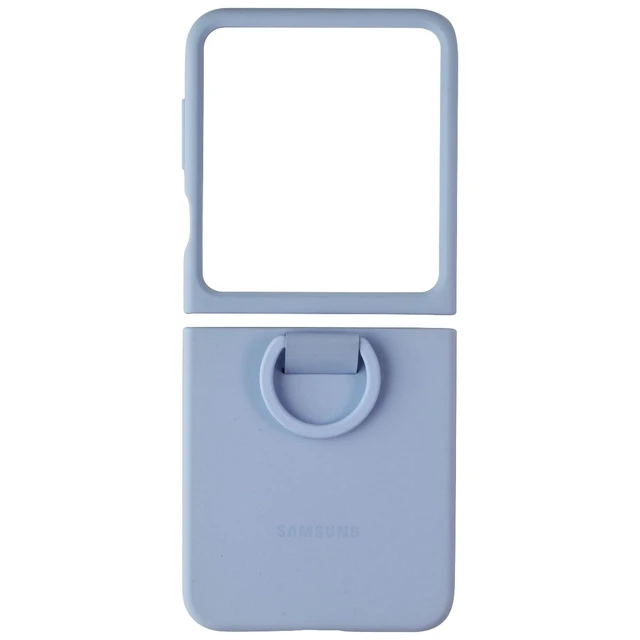 Alt view image 2 of 3 - Samsung Official Silicone Case with Ring for Galaxy Z Flip6 - Blue