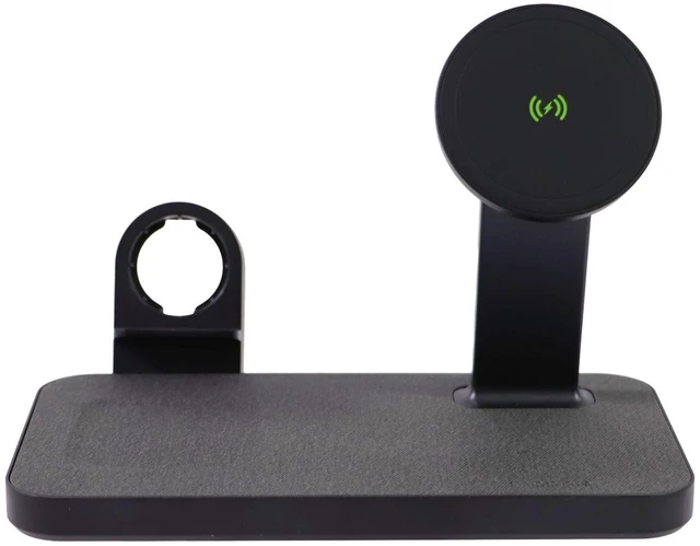 Alt view image 2 of 5 - Mophie Snap+ 3-in-1 (15W) Wireless Charging Stand (SNP-3N1-BYO-WCH) - Black