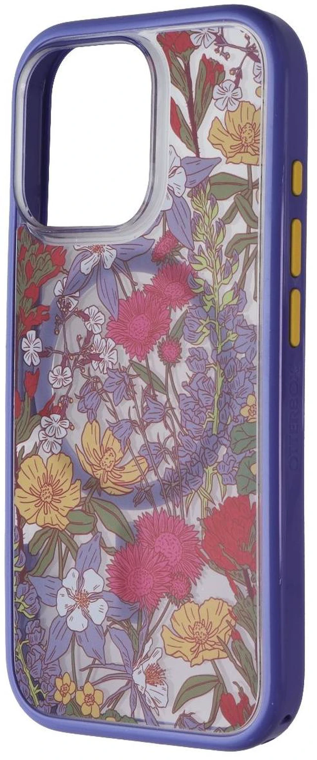 Main image of OtterBox Symmetry Series Case for MagSafe for iPhone 16 Pro - Floral Purple