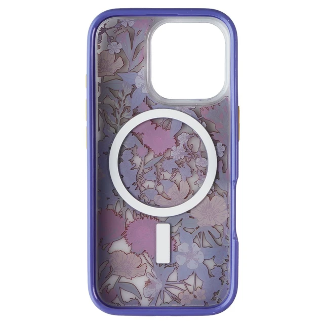 Alt view image 3 of 3 - OtterBox Symmetry Series Case for MagSafe for iPhone 16 Pro - Floral Purple