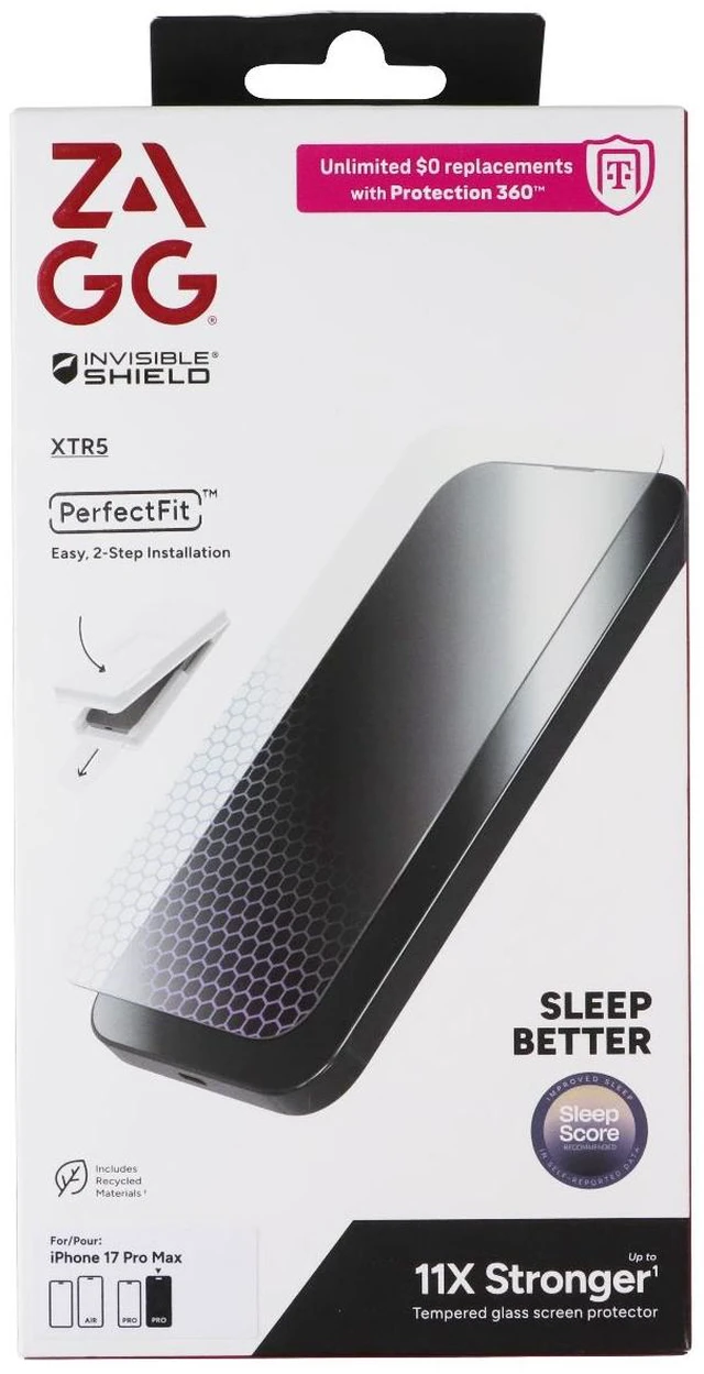 Main image of ZAGG XTR5 Tempered Glass Screen Protector for Apple iPhone 17 Pro Max