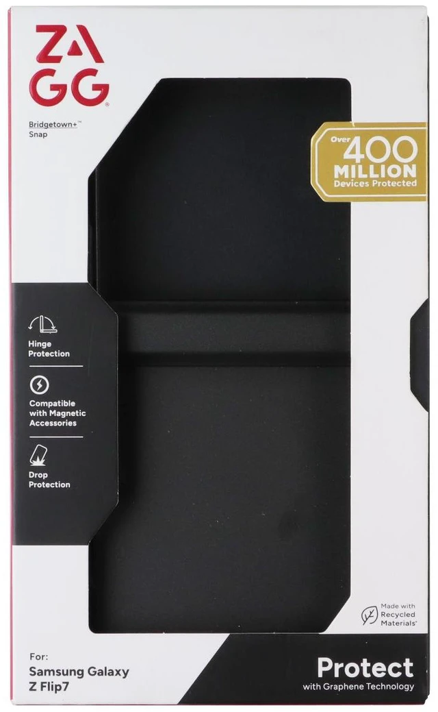 Main image of ZAGG Bridgetown+ Snap Series Magnetic Case for Samsung Galaxy Flip7 - Black