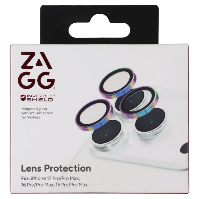 Main image of ZAGG Invisible Shield Lens Protection for iPhone 17 Pro/Pro Max - Iridescent