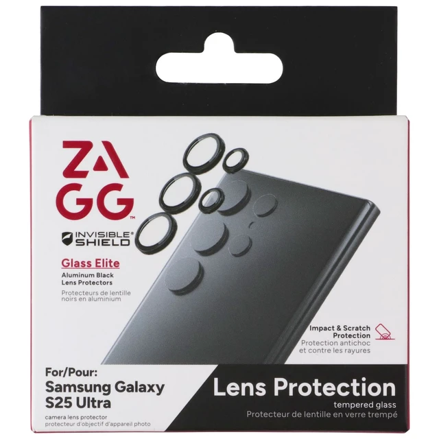 Alt view image 4 of 5 - ZAGG Glass Elite Anti-Reflective Samsung Galaxy S25 Ultra Camera Lens Protector clear