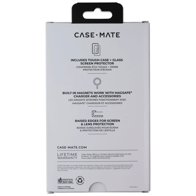 Alt view image 2 of 2 - Case-Mate Tough Case for MagSafe w/ Screen Protector for Apple iPhone 17 - Clear