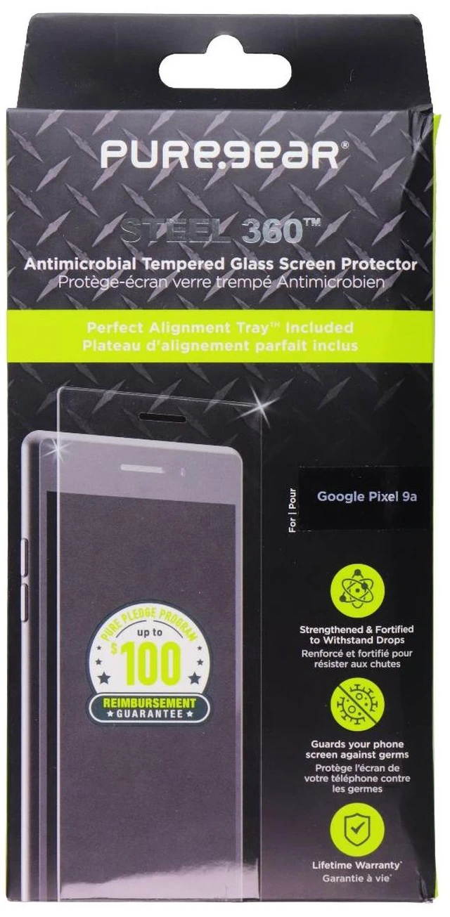 Main image of PureGear Steel 360 Tempered Glass Screen Protector for Google Pixel 9a