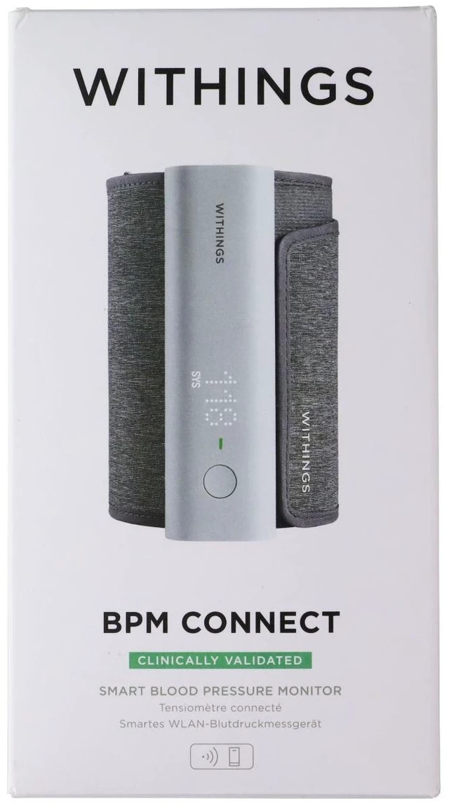 Alt view image 6 of 6 - Withings BPM Connect Digital Wi-Fi Smart Blood Pressure Monitor - White/Gray WPM05-ALL-INTER