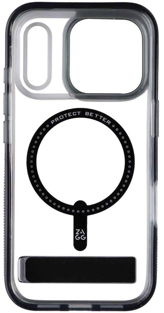 Alt view image 3 of 3 - ZAGG Santa Cruz Snap Case with Kickstand for Apple iPhone 17 Pro - Jet Black