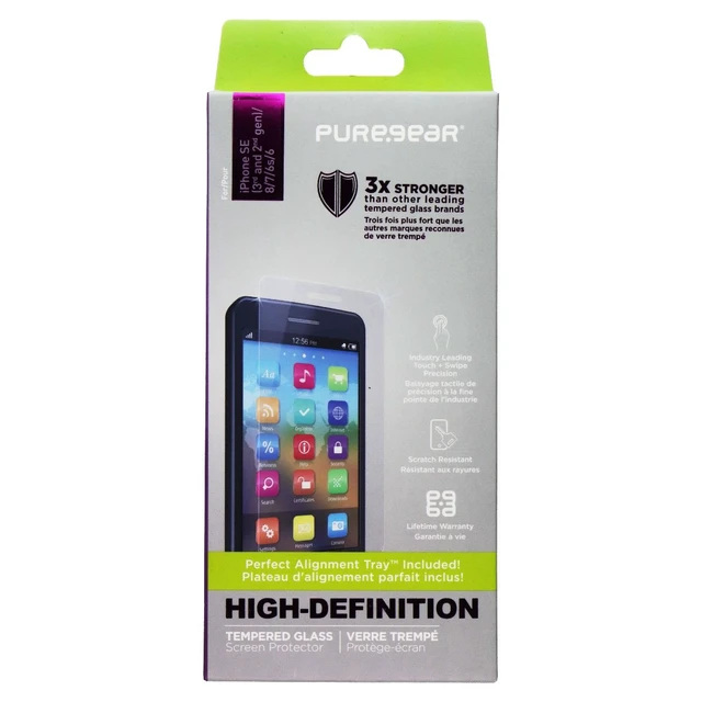 Alt view image 2 of 11 - PureGear 61548PG High - Definition Glass Screen Protector with Installation Tray